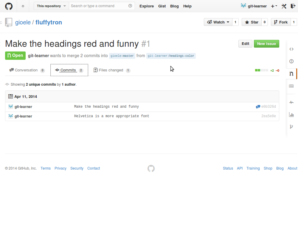 Updated pull request on GitHub, new commit added